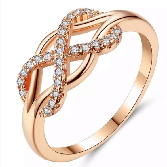 Rose Gold Diamond Infinite Gorgeous Ring - Picture 4 of 5